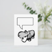 Postkarte - Hippo - Füllen Sie sich aus - Nilpferd (Stehend Vorderseite)