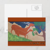 POSTKARTE HIRSCHFÜTTERUNG (Vorne/Hinten)