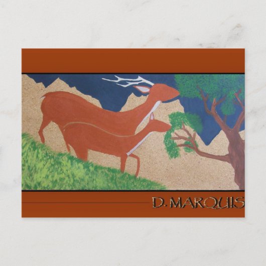 POSTKARTE HIRSCHFÜTTERUNG (Vorderseite)