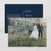 Postkarte Hochzeit danke + Foto der w (Vorne/Hinten)