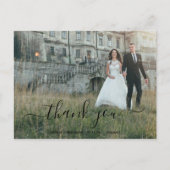 Postkarte Hochzeit danke + Foto der w (Vorderseite)