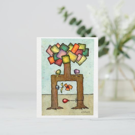 Postkarte "Hochzeitsbaum" (Stehend Vorderseite)