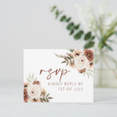 Postkarte Hochzeitskarte Rsvp-Karte (Stehend Vorderseite)