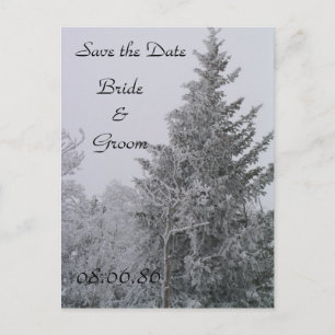 Postkarte Hochzeitskulptur Winterpine