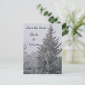 Postkarte Hochzeitskulptur Winterpine (Stehend Vorderseite)