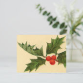 Postkarte: Holly Sprig Postkarte (Stehend Vorderseite)