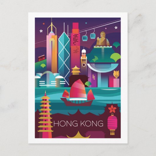 Postkarte Hongkong (Vorderseite)