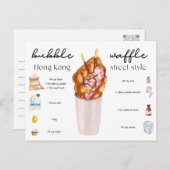 Postkarte - Hongkong Egg Waffle (Vorne/Hinten)