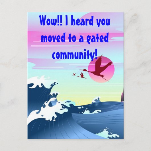 Postkarte "Hören Sie, Sie sind in eine geschlossen (Vorderseite)