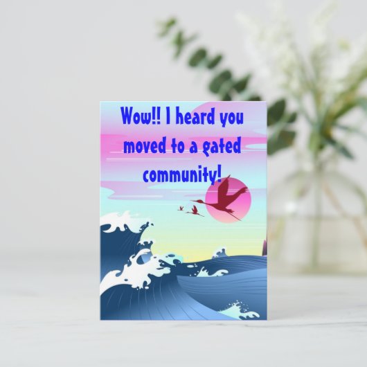 Postkarte "Hören Sie, Sie sind in eine geschlossen (Stehend Vorderseite)