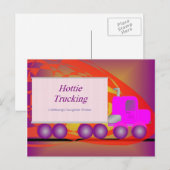 Postkarte - Hottie Trucking (Vorne/Hinten)