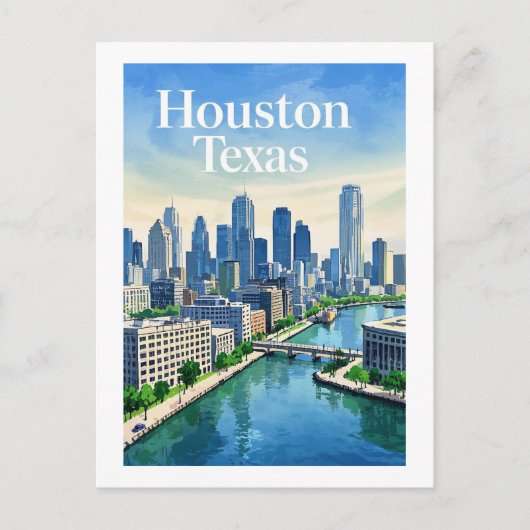 Postkarte Houston Texas (Vorderseite)
