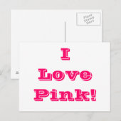 Postkarte I Liebe Rosa (Vorne/Hinten)