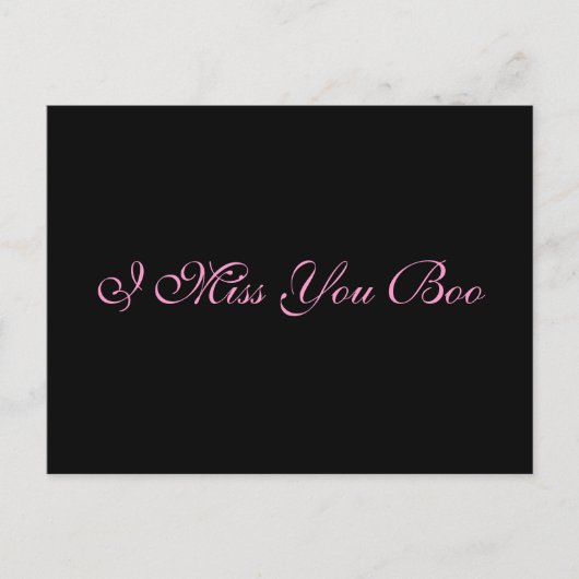 Postkarte "I Miss You Boo" (Vorderseite)
