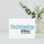 Postkarte "Ich folge @you" (Stehend Vorderseite)