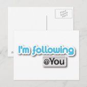 Postkarte "Ich folge @you" (Vorne/Hinten)
