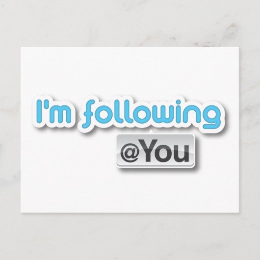 Postkarte "Ich folge @you" (Vorderseite)
