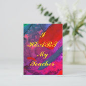 Postkarte "Ich höre meinen Lehrer" (Stehend Vorderseite)
