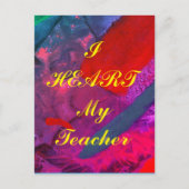 Postkarte "Ich höre meinen Lehrer" (Vorderseite)