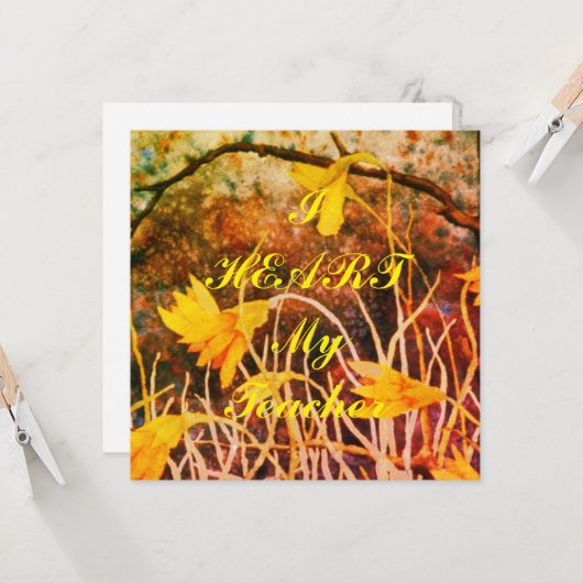 Postkarte "Ich höre meinen Lehrer" (Vorderseite/Rückseite Beispiel)