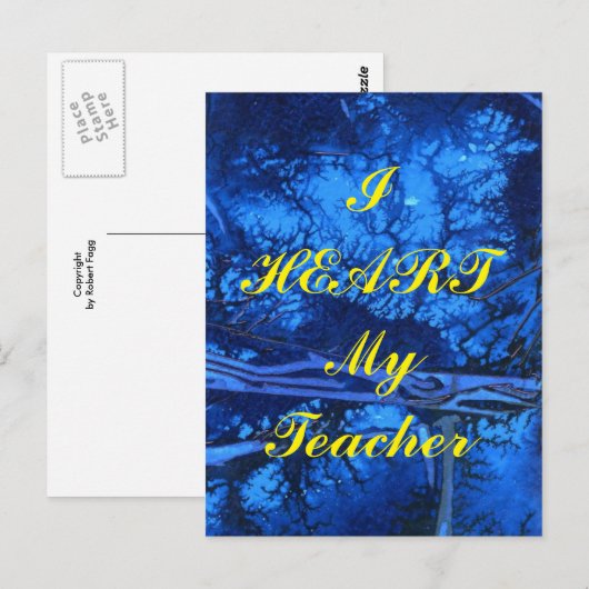 Postkarte "Ich höre meinen Lehrer" (Vorne/Hinten)