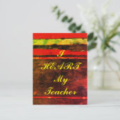 Postkarte "Ich höre meinen Lehrer" (Stehend Vorderseite)