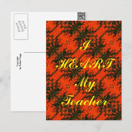 Postkarte "Ich höre meinen Lehrer" (Vorne/Hinten)