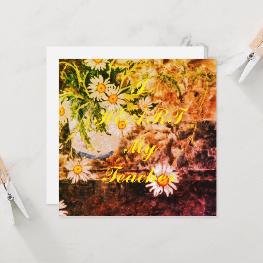 Postkarte "Ich höre meinen Lehrer" (Vorderseite/Rückseite Beispiel)