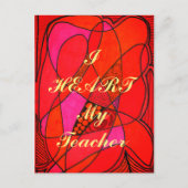 Postkarte "Ich höre meinen Lehrer" (Vorderseite)