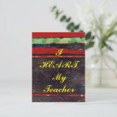 Postkarte "Ich höre meinen Lehrer" (Stehend Vorderseite)