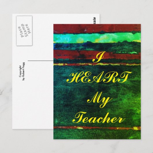 Postkarte "Ich höre meinen Lehrer" (Vorne/Hinten)