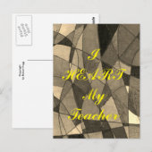 Postkarte "Ich höre meinen Lehrer" (Vorne/Hinten)