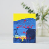 Postkarte "Ich höre meinen Lehrer" (Stehend Vorderseite)