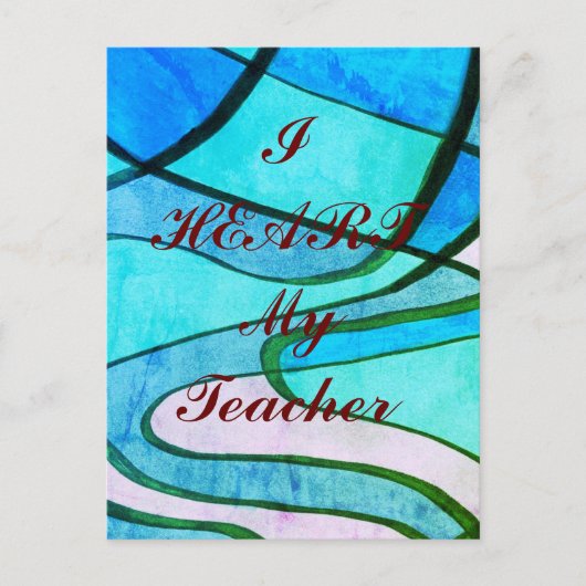Postkarte "Ich höre meinen Lehrer" (Vorderseite)