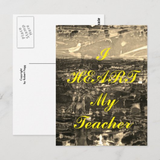 Postkarte "Ich höre meinen Lehrer" (Vorne/Hinten)
