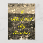 Postkarte "Ich höre meinen Lehrer" (Vorderseite)