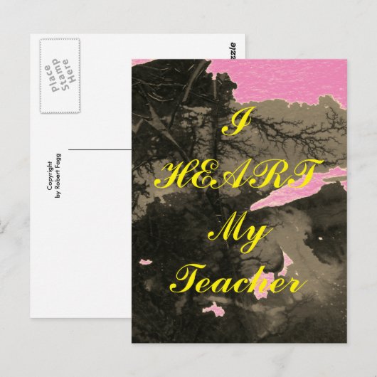 Postkarte "Ich höre meinen Lehrer" (Vorne/Hinten)
