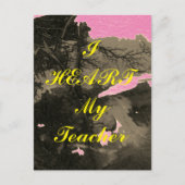 Postkarte "Ich höre meinen Lehrer" (Vorderseite)