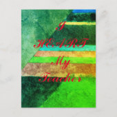 Postkarte "Ich höre meinen Lehrer" (Vorderseite)