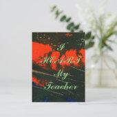 Postkarte "Ich höre meinen Lehrer" (Stehend Vorderseite)