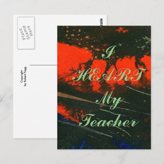 Postkarte "Ich höre meinen Lehrer" (Vorne/Hinten)