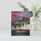 Postkarte "Ich höre meinen Lehrer" (Stehend Vorderseite)