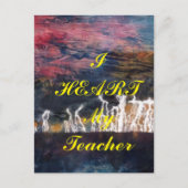 Postkarte "Ich höre meinen Lehrer" (Vorderseite)