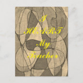 Postkarte "Ich höre meinen Lehrer" (Vorderseite)