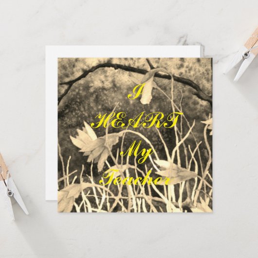 Postkarte "Ich höre meinen Lehrer" (Vorderseite/Rückseite Beispiel)