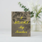 Postkarte "Ich höre meinen Lehrer" (Stehend Vorderseite)