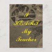 Postkarte "Ich höre meinen Lehrer" (Vorderseite)