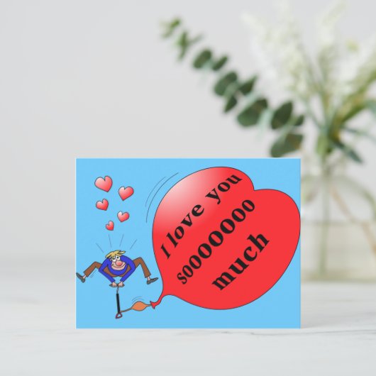 Postkarte "Ich Liebe dir so viel" (Stehend Vorderseite)