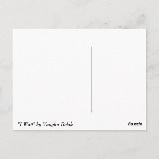 Postkarte "Ich warte" (Rückseite)