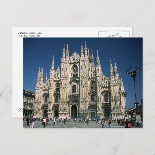 Postkarte "Il Duomo, Milano" (Vorne/Hinten)